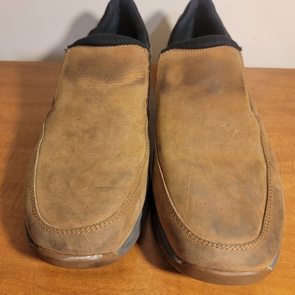 Florsheim Tread Lite Leather Moc Toe Slip On Shoes Crazy Horse Brown 14 main image 5